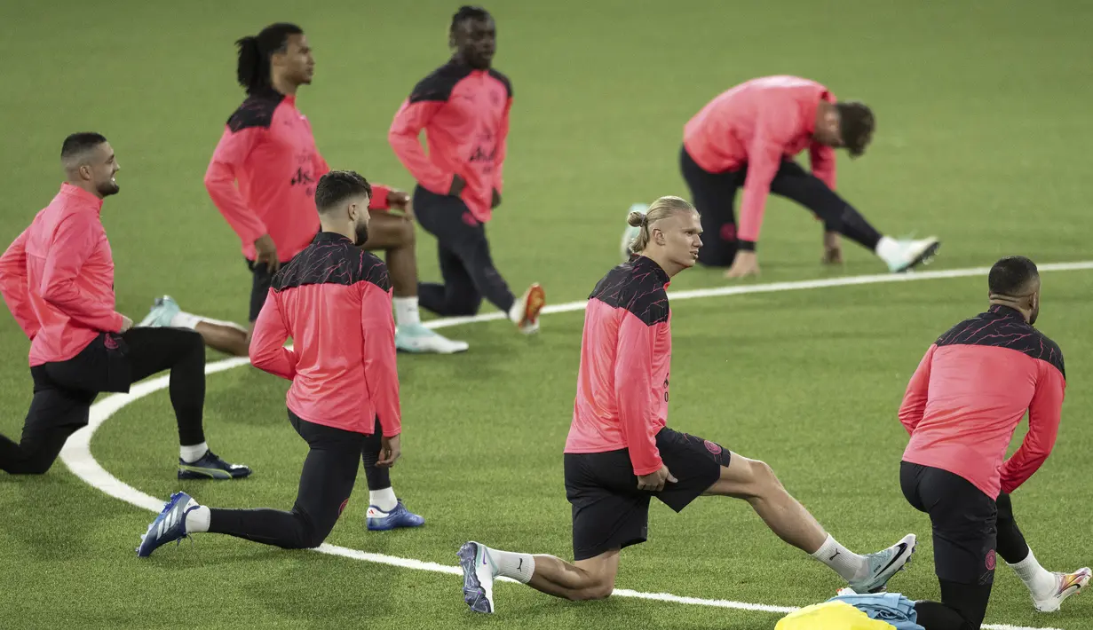 The Citizens membidik tiga poin penuh guna menjaga rekor sempurna mereka yang belum terkalahkan dalam 15 pertandinga Liga Champions terakhir. (Peter Schneider/Keystone via AP)