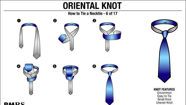 Cara membuat dasi segitiga: Oriental Knot