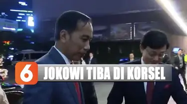 Dari bandara, Jokowi melanjutkan perjalanan menuju hotel tempat menginap selama berada di Busan.