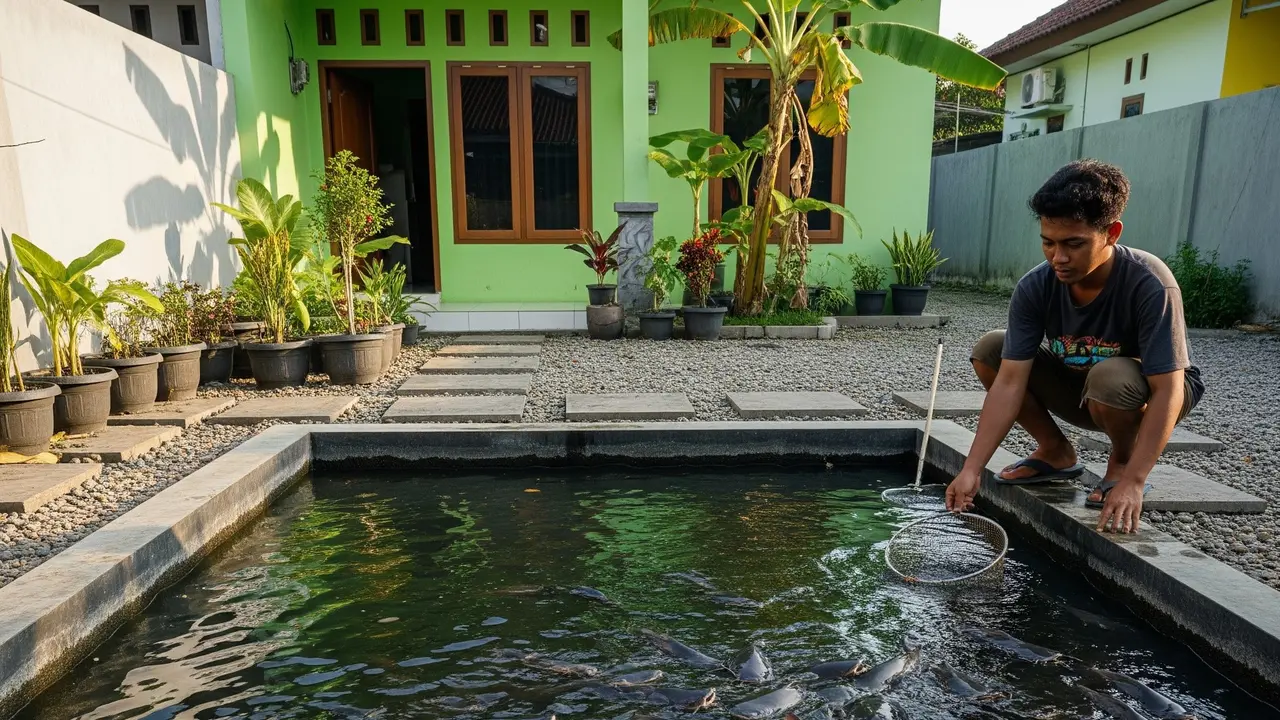 Ilustrasi Kolam Lele