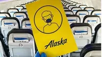 Penumpang Tak Pakai Masker, Maskapai di Amerika Beri Kartu Kuning. (dok.Instagram @alaskaair/https://www.instagram.com/p/CCb_xtxloIi/Henry)
