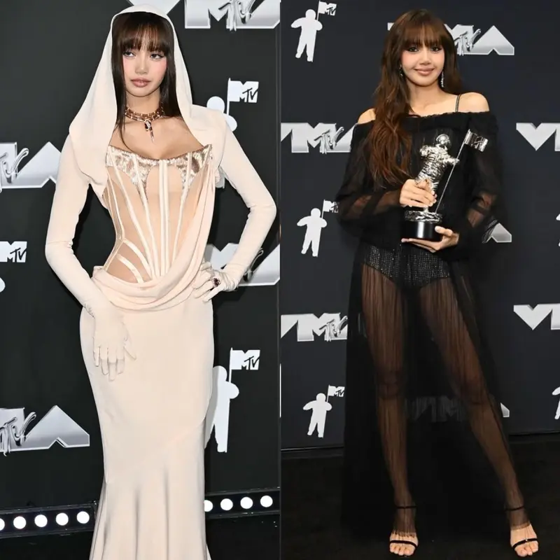 Gaya Memukau Lisa BLACKPINK Kenakan 3 Busana Berbeda di MTV VMA 2024, dari Gaun Corset hingga Terawang