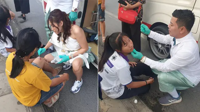 Tolong Korban Kecelakaan Saat Kondangan, Aksi Paramedis Ini Viral