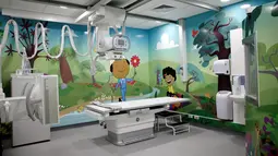Sebuah ruangan Xray yang berada di Rumah Sakit Anak Nelson Mandela di Johannesburg, Afrika Selatan, Jumat (2/12). Rumah sakit yang dibangun dengan fasilitas sangat lengkap ini akhirnya resmi dibuka. (REUTERS/Siphiwe Sibeko)