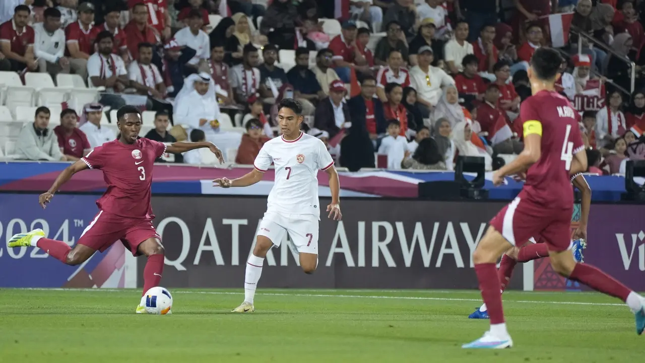 Timnas Qatar U-23 Vs Timnas Indonesia U-23 di Piala Asia U-23 2024.