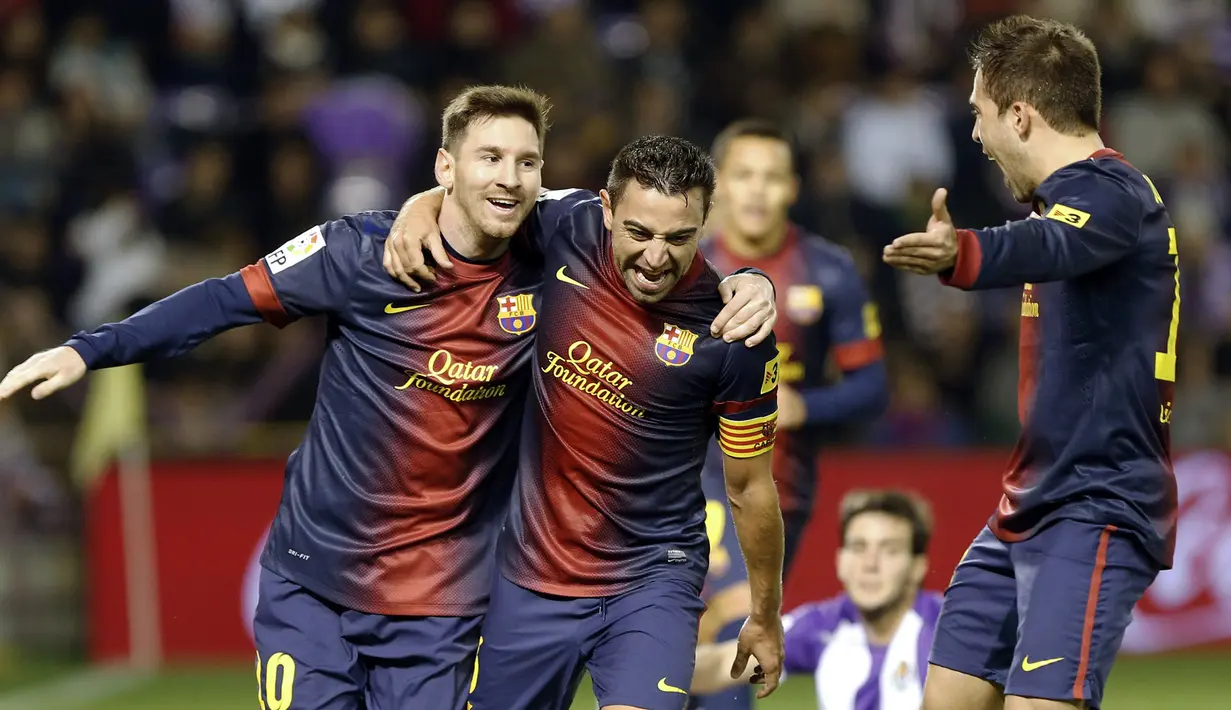 2. Barcelona - Mendiang Tito Vilanova menjadi satu diantara banyak aktor yang menjadikan Barcelona sukses menjuarai La Liga 2012/2013. Poin 100 berhasil digapai dengan skuad yang sangat seimbang. (AFP/Cesar Manso)