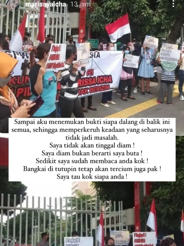 Unggahan Marissya Icha. (Foto: Instagram @marissyaicha)