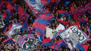 Gol kemenangan Crystal Palace tercipta pada menit ke-52 melalui Ismaila Sarr. Skor 2-1 membuat The Eagles menang dengan agregat 5-2 dan melaju ke babak final Conference League 2025/2026. (AP Photo/Alastair Grant)