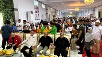Calon presiden nomor urut tiga Ganjar Pranowo di Donggala, Sulawesi Tengah, Senin (4/12/2023). (Liputan6.com/Nanda Perdana Putra)