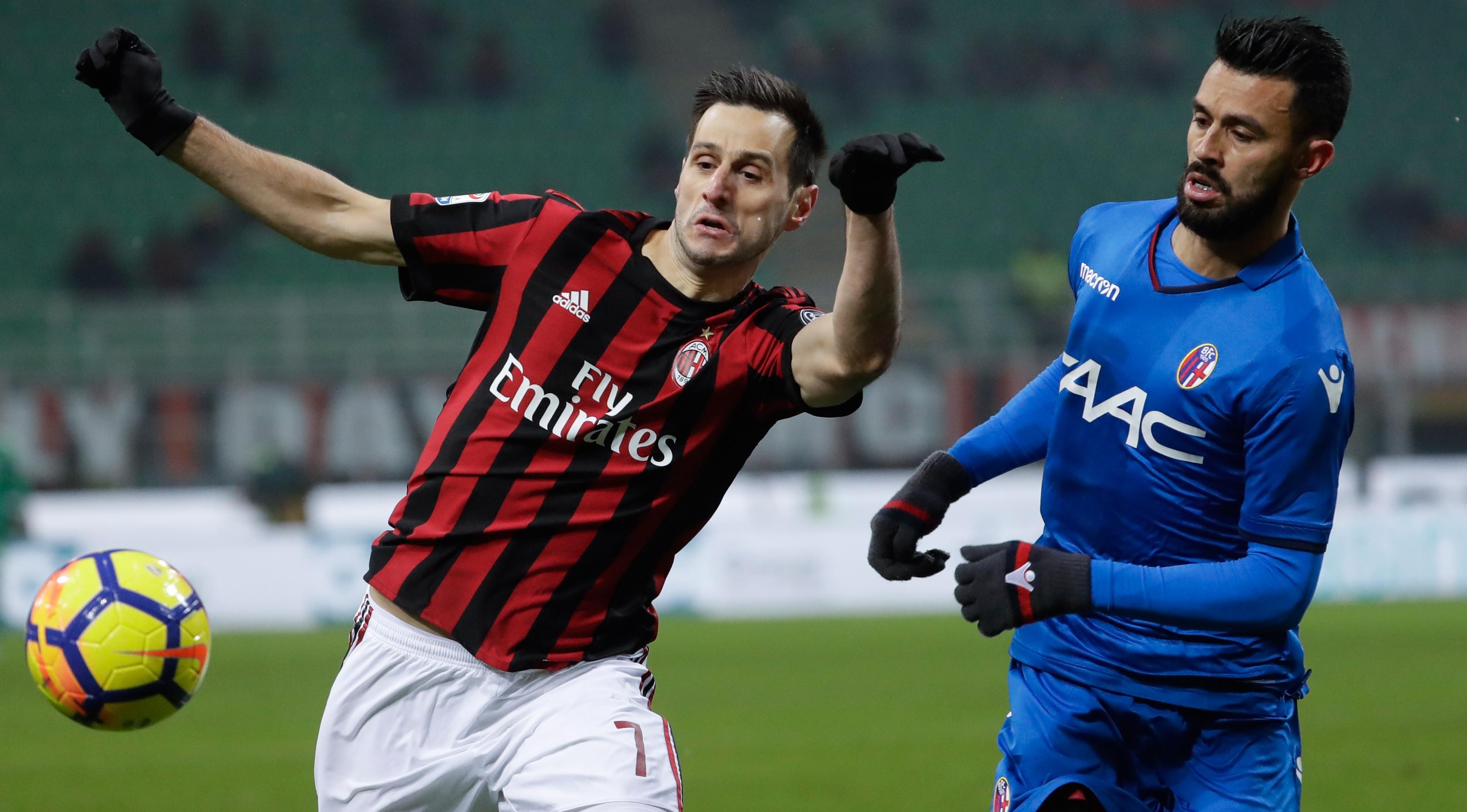 Pemain AC Milan, Nikola Kalinic (AP Photo/Luca Bruno)