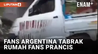 Konvoi Fans Argentina di Sulawesi Utara Tabrak Pagar Rumah Pendukukung Timnas Prancis