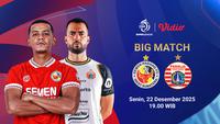Live Streaming BRI Super League Pekan ke-15: Semen Padang FC vs Persija, Eksklusif di Vidio