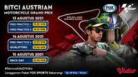 Jadwal dan Live Streaming MotoGP Seri Austria Akhir Pekan Ini di Vidio, 13-15 Agustus 2021. 9Sumber : dok. vidio.com)