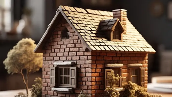 Desain Rumah dengan Bata Tempel (Sumber Gambar: Meta AI)