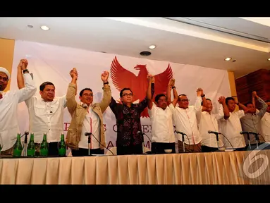 Tim Koalisi Merah Putih mengadakan Press Conference menanggapi keputusan MK, Jakarta, Kamis (21/8/2014) (Liputan6.com/Andrian M Tunay)