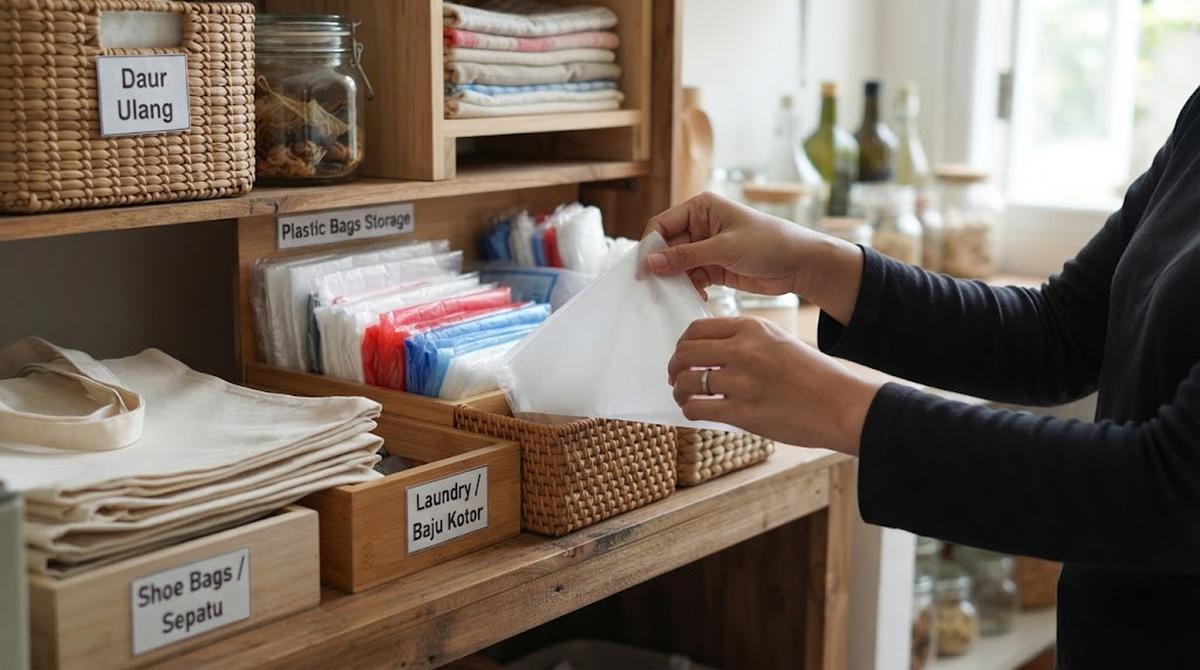 Trik Menyimpan Kantong Plastik Bekas agar Tidak Menggunung