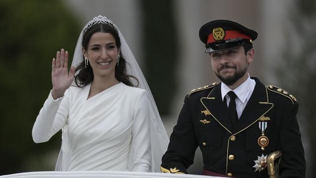 Pernikahan Pangeran Hussein dan Rajwa Al Saif.  (AP Photo/Nasser Nasser)