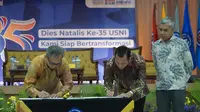 Universitas Satya Negara Indonesia (USNI) bekerja sama dengan Komisi Penyiaran Indonesia (KPI) Pusat menyelenggarakan Seminar Nasional dengan tema "Industri Penyiaran di Tengah Maraknya Pengguna Kecerdasan Artifisial pada Hari Rabu, 15 Mei 2024 yang berlangsung secara hybrid.