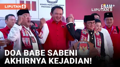 VIDEO: Penuh Semangat, Ahok Gandeng Tangan Pramono Anung-Rano Karno