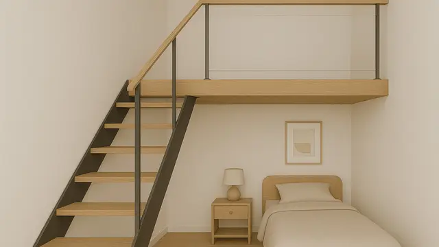Desain Tangga untuk Kamar Mezzanine
