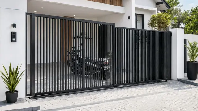 Inspirasi Garasi Motor Sederhana di Rumah Kecil (AI)