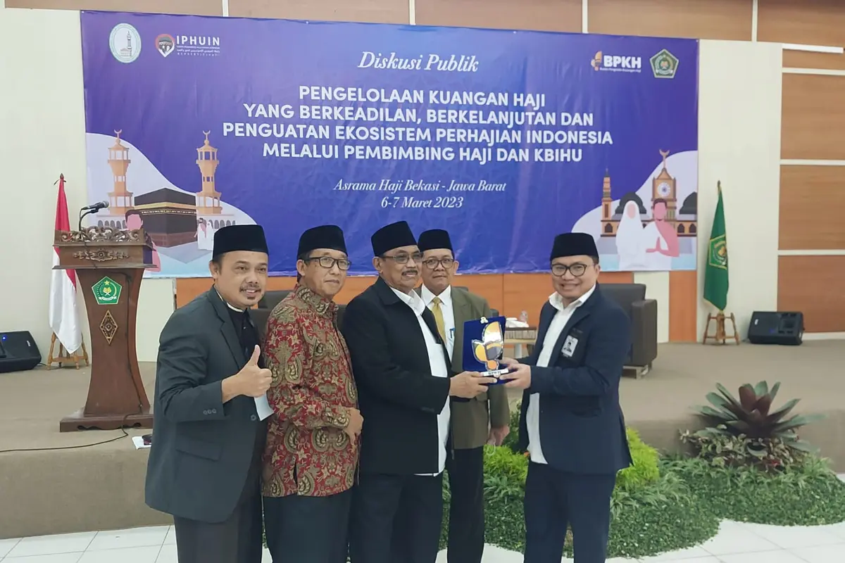 Diksusi bertema pengelolaan keuangan haji yang berkeadilan, berkelanjutan dan penguatan ekosistem Perhajian Indonesia di Asrama Haji Bekasi, Jawa Barat, Senin (6/3/2023) (Istimewa)