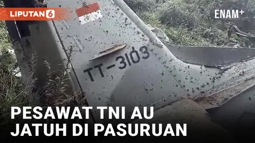 VIDEO: TNI Benarkan Pesawat Jatuh di Pasuruan