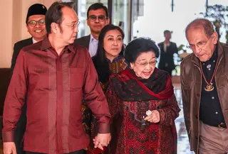 Ramos Horta, Presiden Timor Leste bertemu dengan Presiden kelima RI Megawati Soekarnoputri di Abu Dhabi. (Foto: Tim DPP PDIP).