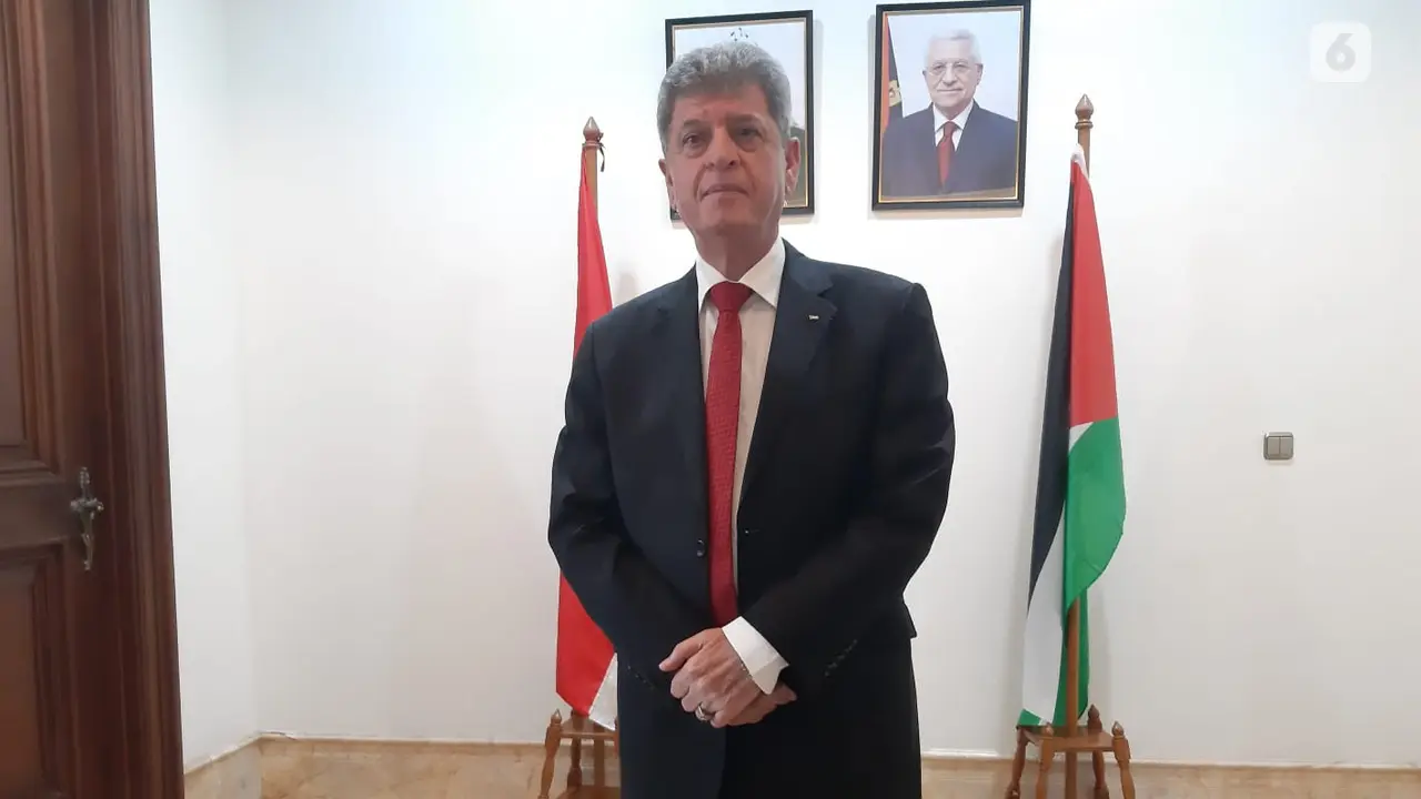 Dubes Palestina Zuhair Al-Shun di acara peringatan Hari Nakba.