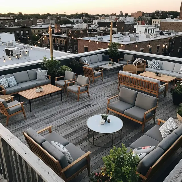 Desain Teras Rooftop Kecil Sebagai Spot Nongkrong