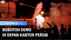 Buntut kekalahan Persib vs Borneo FC di laga Liga 1, puluhan suporter Persib menggeruduk Kantor Persib Bandung di Kawasan Sulanjana, Kota Bandung. Dengan kekalahan tersebut, Persib baru meraih satu angka dari tiga pertandingan.