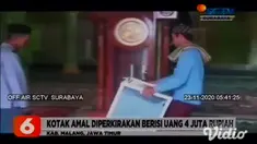 Aksi pencurian terekam kamera cctv terjadi pada Kamis (19/11) sore di Masjid Darul Khoirot, Desa Banjarejo, Kecamatan Pagelaran, Kabupaten Malang, Jawa Timur. Pelaku pencurian terdiri dari satu keluarga yaitu ayah, ibu, dan anak.
