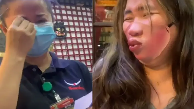 Kenakan Masker Nyeleneh, Wanita Ini Bikin Pelayan Resto Tertawa Hingga Menangis