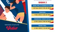 Jadwal dan Live Streaming Livoli Divisi 1 Babak 2 di Vidio, 30 September-2 Oktober 2022. (Sumber : dok. vidio.com)