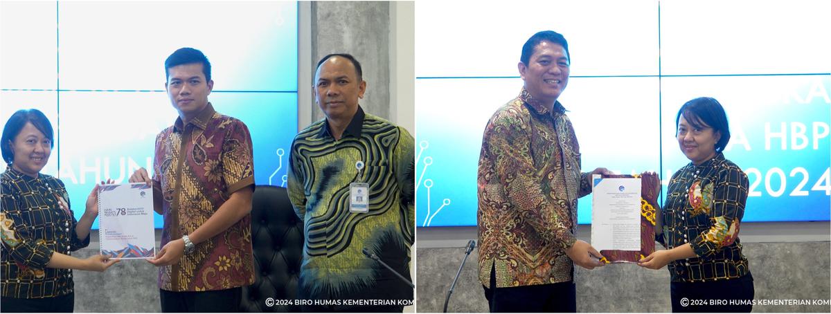 Penyerahan Surat Keputusan Sekjen Kominfo tentang Penunjukan Ketua Panitia HBP Ke-79 Tahun 2024 kepada Ketua Umum APJATEL.