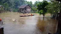 Banjir menerjang tiga desa di Siberut, Mentawai sejak Sabtu (12/11/2022). (Liputan6.com/ ist)