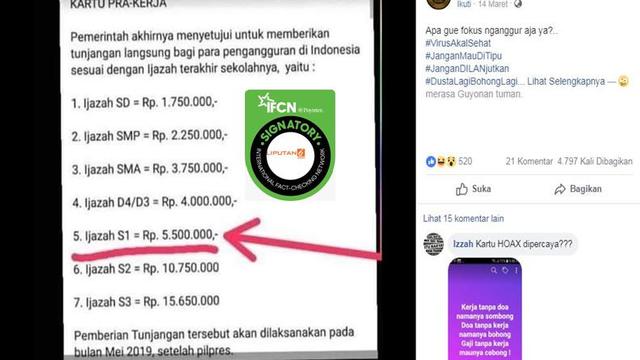 Cek Fakta Beredar Daftar Gaji Pengangguran dalam Skema ...