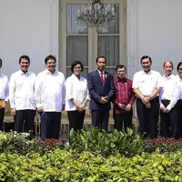 12 nama menteri baru telah diumumkan Presiden Jokowi. Sri Mulyani, salah satu wajah baru di kabinet kerja jilid II. (Foto: Liputan6.com/Faizal Fanani)