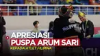 Berita video momen atlet putri pencak silat Indonesia, Puspa Arum Sari, memberi apresiasi kepada peraih medali emas SEA Games 2021 dari Filipina, Rabu (11/5/2022).