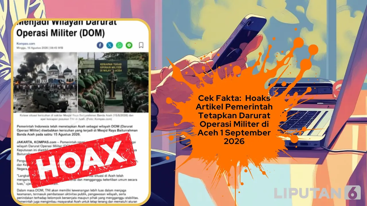 Cek fakta artikel Pemerintah bakal tetapkan DOM di Aceh 1 September 2026
