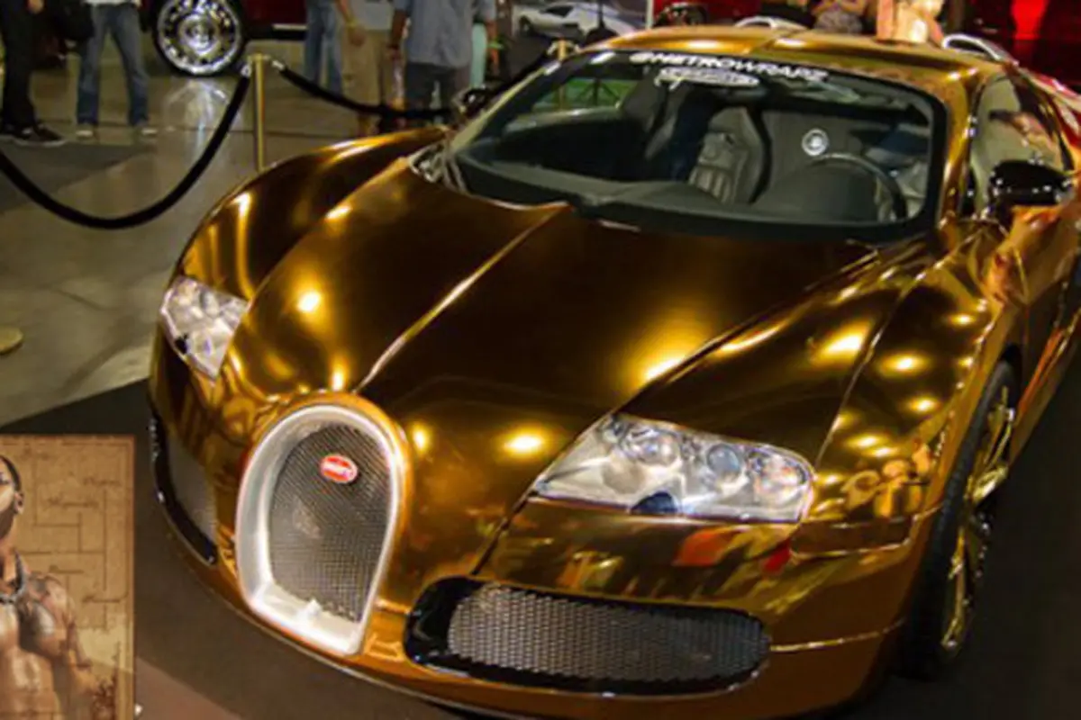 Bugatti Veyron Gold (worldcarfans.co)