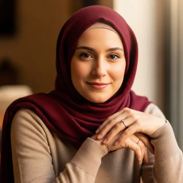 Hijab Warna Burgundy Cocok dengan Baju Warna Apa