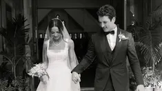 Miles Teller dan Keleigh Sperry menikah pada awal September lalu di Maui, Hawaii. (Liputan6.com/IG/@moniquelhuillier)