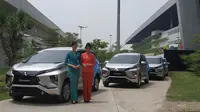 Mitsubishi Xpander resmi menjadi kendaraan operasional awak kabin Garuda Indonesia. (Arief/Liputan6.com)