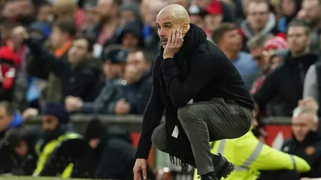Ekspresi Pep Guardiola Saat Manchester City Dihajar MU
