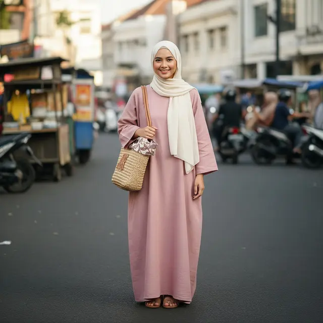 9 Model Gamis Simple Polos Elegan Anti Bau, Tampil Anggun Bebas Khawatir