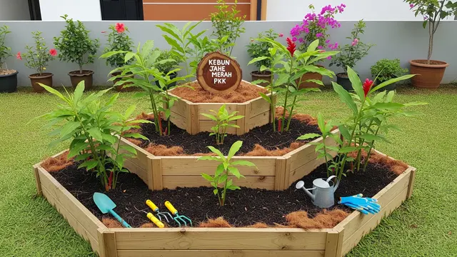 Ide Kebun Jahe Merah di Pekarangan untuk Ibu-ibu PKK/Gemini AI