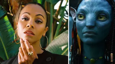 Zoe Saldana, aktris asal Amerika Serikat ini merupakan sosok di balik karakter Neytiri di film Avatar. Zoe berhasil mencapai kesuksesan terbaiknya saat berperan dalam film bergenre fiksi ilmiah dan pahlawan super. (Instagram/@zoesaldana/@avatar)