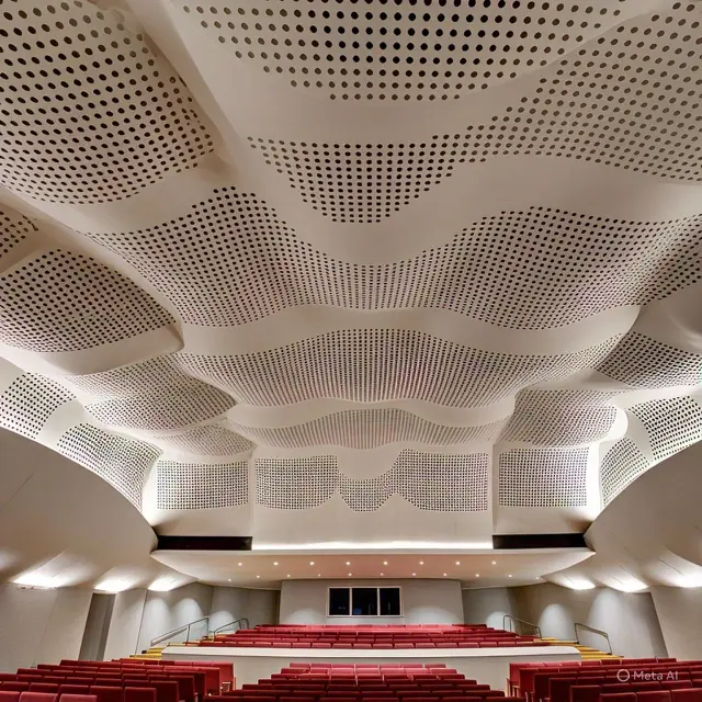 Desain Plafon PVC Aula dengan Akustik Optimal