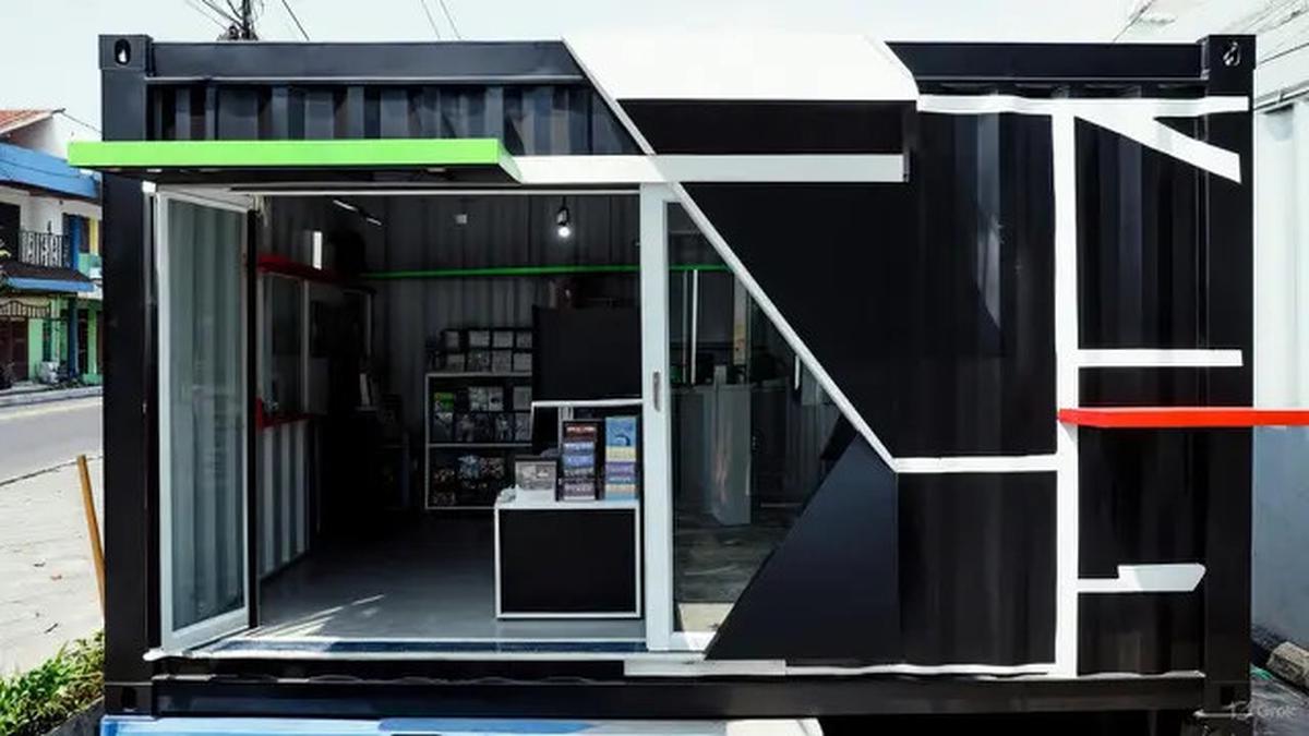 8 Desain Warung Jualan Kontainer dari Baja Ringan, Tampilannya Estetik Modern